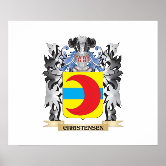Christensen Coat of Arms - Family Crest Poster (Voorkant)