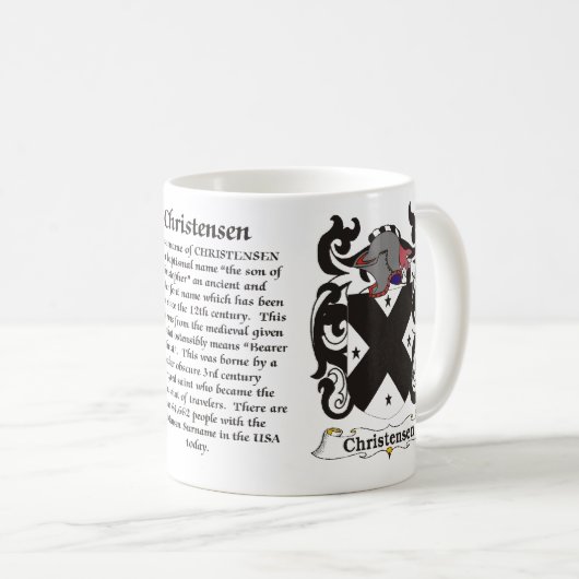 Christensen Family Coat of Arms mok (Voorkant rechts)