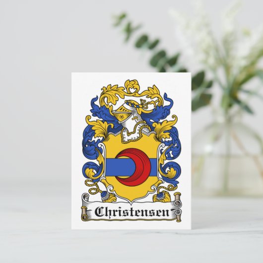 Christensen Family Crest Briefkaart (Staand voorkant)