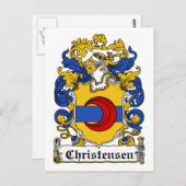 Christensen Family Crest Briefkaart (Voorkant / Achterkant)