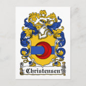 Christensen Family Crest Briefkaart (Voorkant)