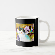 "Christeve the Cat with Hummingbird" Druk op