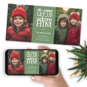 Christiaan 2 Foto - Kom, laat ons hem aanbidden -  Feestdagenkaart