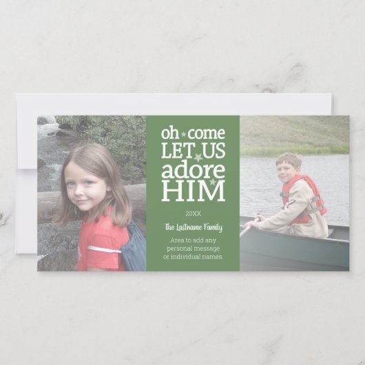 Christiaan 2 Foto - Kom, laat ons hem aanbidden -  Feestdagenkaart (Voorkant)