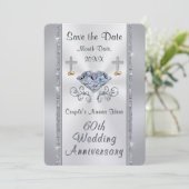 Christiaan 60e Save the Date Jubileumfeest Kaart (Staand voorkant)