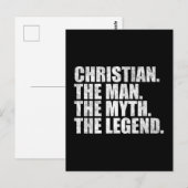 Christiaan De Man De Mythe De Legende Briefkaart (Voorkant / Achterkant)