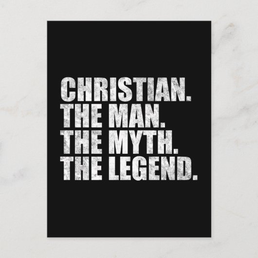 Christiaan De Man De Mythe De Legende Briefkaart (Voorkant)