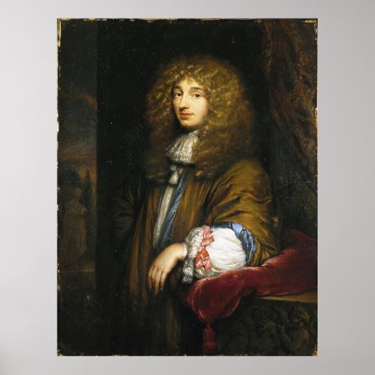 Christiaan Huygens Portrait van Bernard Vaillant Poster (Voorkant)