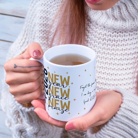 Christian 2026 New Year Custom Scripture Cross Koffiemok