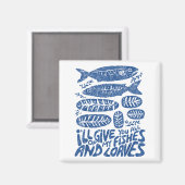 Christian 2 Fishes 5 Breads 5000 Against Magneet (Voorkant / Achterkant)