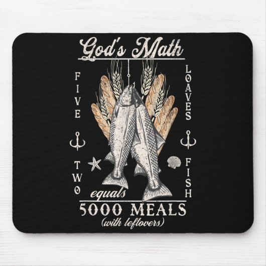 Christian 2 Fishes 5 Breads 5000 Against Muismat (Voorkant)