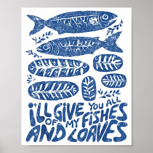 Christian 2 Fishes 5 Breads 5000 Against  Poster (Voorkant)