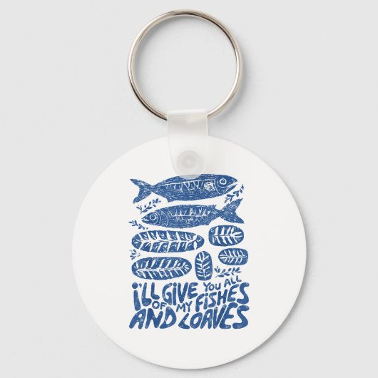 Christian 2 Fishes 5 Breads 5000 Against  Sleutelhanger (Voorkant)