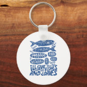 Christian 2 Fishes 5 Breads 5000 Against  Sleutelhanger (Voorkant)