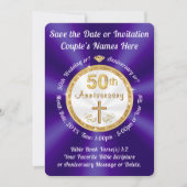 CHRISTIAN, 50ste verjaardag Save the Date-kaarten Kaart (Voorkant)