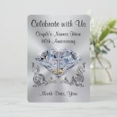 Christian 60e verjaardagsuitnodigingen Personalise Kaart (Staand voorkant)