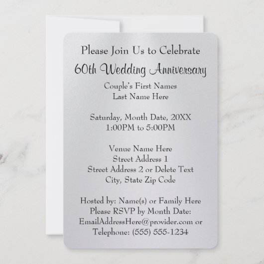 Christian 60e verjaardagsuitnodigingen Personalise Kaart (Achterkant)