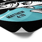 Christian Angler Fishers Of Men Matthew 4 19 Verse Poster (Hoek)