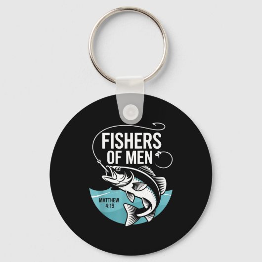 Christian Angler Fishers Of Men Matthew 4 19 Verse Sleutelhanger (Voorkant)