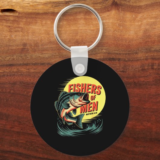 Christian Angler Fishers Of Men Matthew 4 19 Verse Sleutelhanger (Voorkant)