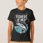 Christian Angler Fishers Of Men Matthew 4 19 Verse T-shirt (Voorkant)