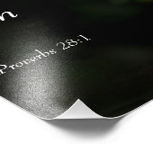 Christian Art - Lion - Proverbs 28:1 Foto Afdruk (Hoek)