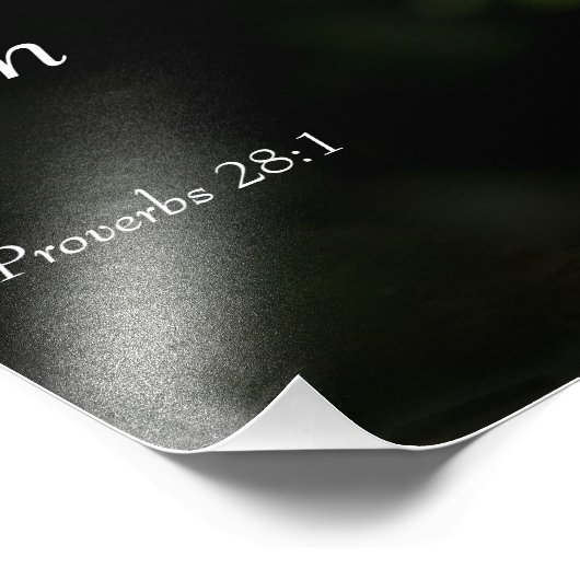 Christian Art - Lion - Proverbs 28:1 Foto Afdruk (Hoek)