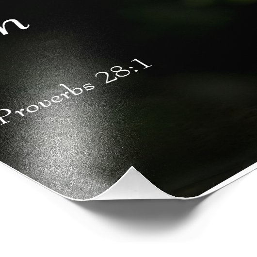 Christian Art - Lion - Proverbs 28:1 Foto Afdruk (Hoek)