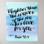Christian Art Prints Psalms 93:4 Mightier Than (Voorkant)