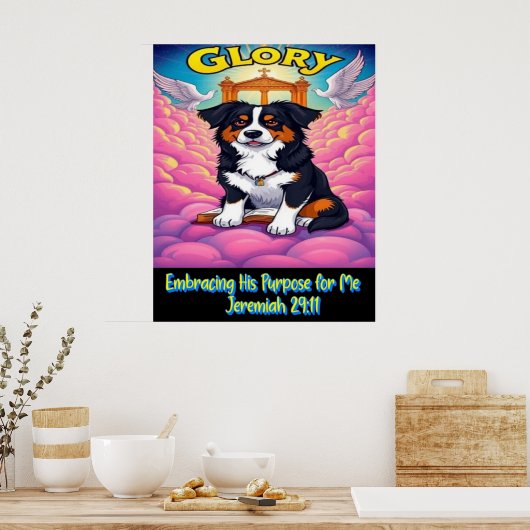 Christian Aussie Embracing His Purpose For Me Poster (Keuken)