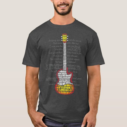 Christian Band Amazing Guitar Grace Premium T-shirt (Voorkant)