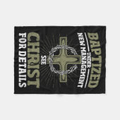 Christian Baptized Under New Management See Christ Fleece Deken (Voorkant (Horizontaal))