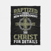 Christian Baptized Under New Management See Christ Fleece Deken (Voorkant)