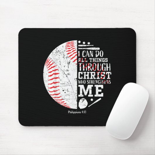 Christian Baseball Philipans 4_13 I Can Do All Thi Muismat (Met muis)