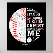 Christian Baseball Philipans 4_13 I Can Do All Thi Poster (Voorkant)