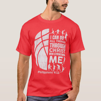 Christian Basketball Christ Bible Verse Boyseen re T-shirt