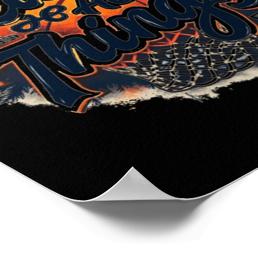 Christian Basketball Faith Over Fear Philippians 4 Poster (Hoek)