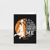 Christian Basketball I Can Do All Things Through C Kaart (Voorkant)