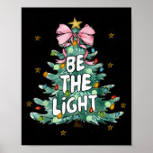 Christian Be The Light Christmas Tree Bible Verse  Poster (Voorkant)