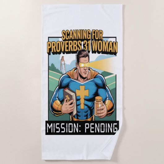 Christian Beach Towel For Single Men Strandlaken (Voorkant)