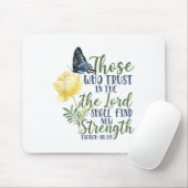 Christian Bible Verse Butterfly Rose Flower Isaiah Muismat (Met muis)