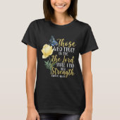 Christian Bible Verse Butterfly Rose Flower Isaiah T-shirt (Voorkant)