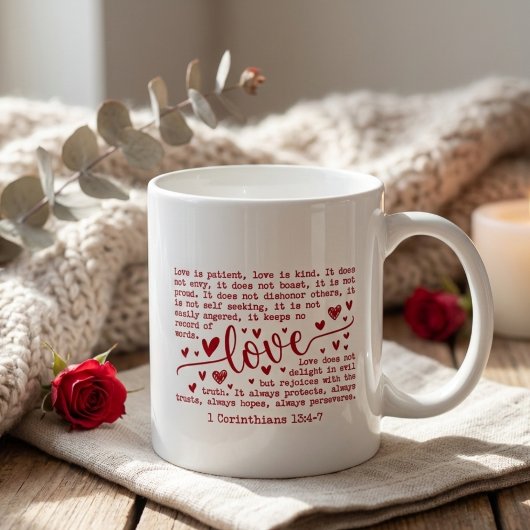 Christian Bible Verse Inspirational Valentines Day Koffiemok