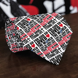 Christian Bible Verse John 3:16 Custom Necktie Stropdas