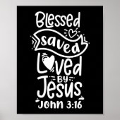 Christian Bible Verse John 3:16 Poster (Voorkant)