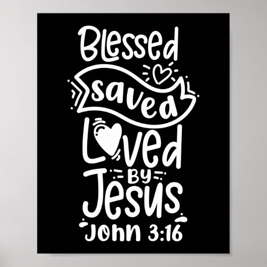 Christian Bible Verse John 3:16 Poster (Voorkant)
