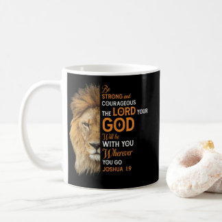 Christian Bible Verse Joshua 1 9 Lion Faith Koffiemok