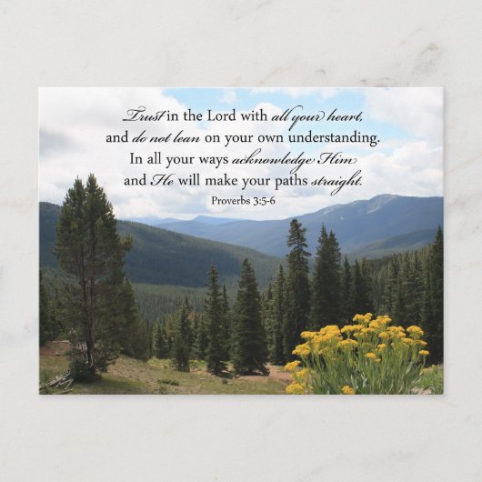 Christian Bible Verse Photo Inspiron Picture Briefkaart (Voorkant)