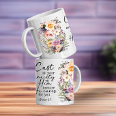 Christian Bible Verse Psalms Floral Coffee Mug Koffiemok