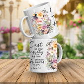 Christian Bible Verse Psalms Floral Coffee Mug Koffiemok